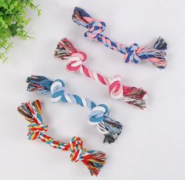 18cm Dog Toys Pet Supplies Pet Dog Puppy Cotton Chews Knot Toy Durable Braided Bone Rope Funny Tool Free SHip