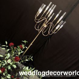 New acryic lightting crystal walkway stand with lED light wedding aisle decorations pillar for weddings decor 0989