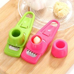 ABS Garlic Press Peeler Grater Ginger Garlic Grinding Grater Microplaner Planer Chopper Crush Cutter Slicer Kitchen Tools 2 Colors