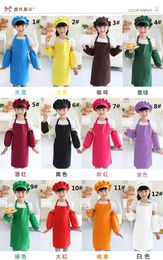 Kids Aprons Pocket Craft Cooking Baking Art Painting Kids Kitchen Dining Bib Children Aprons Kids Aprons 10 colors WCW56