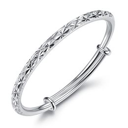 Wholesale- Full Star 999 Sterling Silver Bracelet Woman Starry Silver Bracelets Silver Jewellery Push Pull Hand Jewellery Valentine's Day gift