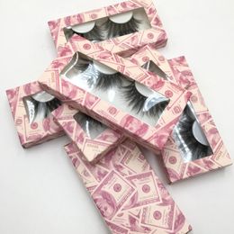 Mink Eyelashes 25mm Dramatic Fluffy Lashes with New Money Box Soft Paper Box Full Strip Eye Lashes FDshine