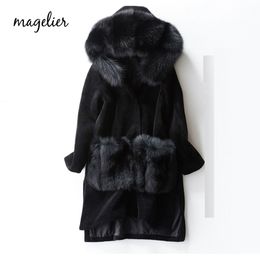 Rabatt Langer Schafmantel | 2019 Männer Lang Winter Schaf Rabatt Langer Schafmantel | 2019 Männer Lang Winter Schaf