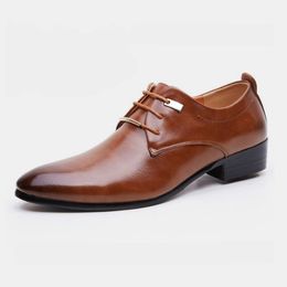 Casual Oxford Shoes for Men Pointed Toe Dress Shoes Leather Wedding Shoes Man Italy