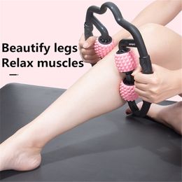 Colourful Foam shaft muscle relaxer massager roller skinny leg calf muscles elimination massage stick yoga fitness equipment free ship 4pcs