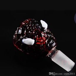 Amber goat head blister Wholesale Glass Hookah, Glass Water Pipe Fittings, Free Shipping