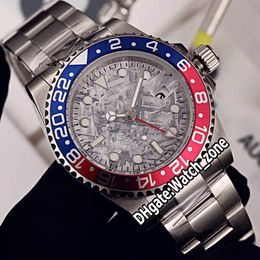 New Master GMT II m126719blro-0002 126719 Meteorite Dial Automatic Mens Watch Blue/Red Ceramics Bezel Stainless Steel Bracelet Watch_Zone