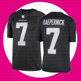 cheap sale IM WITH KAP Jerseys Black White NCAA IMWITHKAP Jerseys 7 Colin Kaepernick American football Jersey Tom Brady Saquon Barkley wse