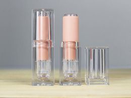 100pcs Clear Square Lipstick Tubes 12.1mm Empty Refillable DIY Homemade Lip Balm Bottles Cosmetic Containers