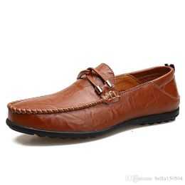 24 Stile Herren-Slipper aus echtem Leder, Luxus-Designer-Wildleder-Loafer, offizielle Schuhe, sanfte Herren-Kleiderschuhe, lässige, bequeme, atmungsaktive Schuhe