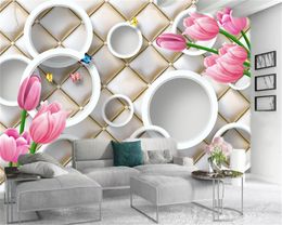 Custom Delicate Flowers 3d Wallpaper Living Room Bedroom TV Background Wall Decoration Mural Wallpaper