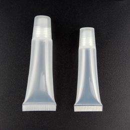 5ml 10ml Clear Plastic Lip Gloss Tube Refillable Empty Lip Balm Soft Tubes Cosmetic Containers WB2208