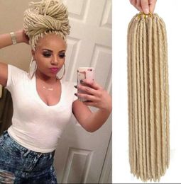 6 Packs Full Head Dreadlock Synthetic Hair Extensions Crochet Braids Soft Faux Locs Synthetic Braiding Bomba Dreadlock Fast Express Shipping