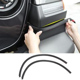 Black Rubber Wheel Eyebrow Mudguard Strip Decoration Accessories For Jeep Wrangler JL JT 2018+ Auto Interior Accessories