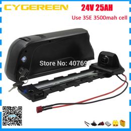 700W 24V 25AH EBike battery 24V 24.5AH lithium battery use 35E 3500mah cell with 30A BMS 29.4V 3A Charger