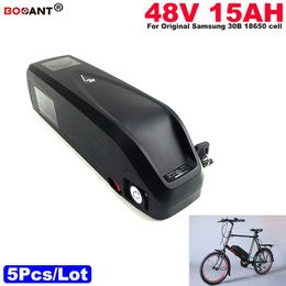 Wholesale 5pcs/Lot 48V 15AH Electric Bicycle Lithium Battery 13S For Original Samsung 18650 48V 1200W E-Bike Battery +2A Charger