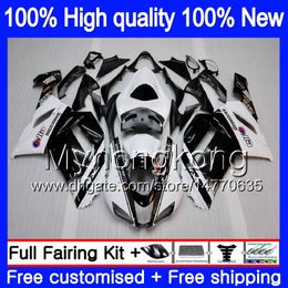 Body+8Gifts For KAWASAKI ZX 6R 6 R 600CC ZX636 2007 2008 209MY.13 New White Black ZX-636 ZX600 600 ZX6R 07 08 ZX 636 ZX-6R 07 08 Fairings