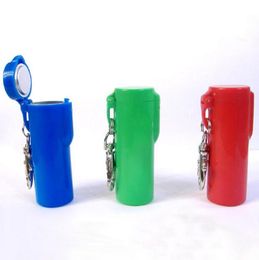 Colourful Pocket Ashtray With Keychain Round Cigarette Smoking Accessories Ash Tray Holder Tool For Home Office Use Convenient