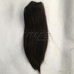 VMAE Straight Clip in Drawstring Human Ponytails 16" 120g Brazilian Ponytails Natural Color #6 #12 #613 Double Drawn Virgin Human Hair VMAE Hair