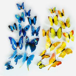 DIY 3D Fridge Magnets Butterfly Wall Sticker Home Decor Room Decorations Stickers Poster Waterproof