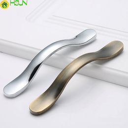 2pcs Bright Chrome Cabinet Knobs and Pulls Furniture Wardrobe Door Handles Drawer Puller Kitchen Cupboard Handles Bronze