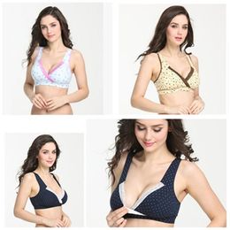 Women Bra Wire Free Lace Side Vest Type Cross Sleep Bra Nursing Cotton Bra for Pregnant Yoga underwear 11 Colour