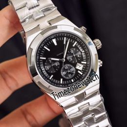 New Overseas 5500V Steel Case Black Dial A2813 Automatic Mens Watch Stainless Steel Bracelet Watches 7 Styles Super Timezonewatch E12b2