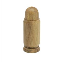 Round-nosed Bullet-shaped Solid Wood Pipe Wholesale Pull-and-Pull Philtre Wood Pipe