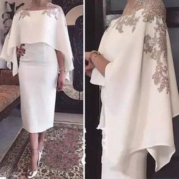 Tea Length Juliet Sleeves Mother Of Bride Dresses Formal 2019 Embroidered Beaded Formal Gowns Evening Dress For Women Cheap Mother The Birde
