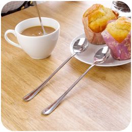 2PCS Double Metal Stir Spoon for Coffee Salad Dinner