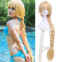 US Ship Fate Grand Order Jeanne Joan of Arc Blonde Long Braided Hair Cosplay Wig