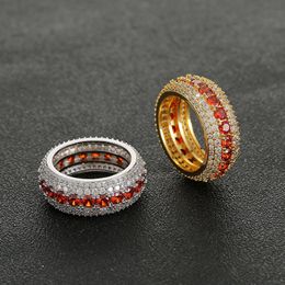 Gold / Silver Colour 3A Setting CZ Stone Hip Hop Ring All Iced Out Men Women CZ Stone Rings