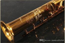Professional Grade France Rollinsax RSS-9901 Split Straight Saxophone Soprano Sax Pitch B Plus G Key Brass Music Mouthpiece