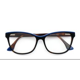 Wholesale-New Cat Eye Glasses Frames Retro Acetate Multicoloured Computer Eyeglasses Myopia Full Optical Eyewear Quality Spectacles