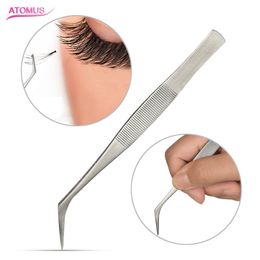 Curved Tweezers Eyelash Extension Supply Grafting Lashes Tweezers Beauty Tool