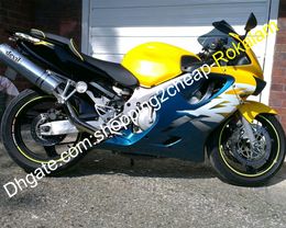 CBR600 F4i Fairings Kit Yellow Blue Black For Honda CBR600F4i 2004 2005 2006 2007 CBR 600 Motorcycle Fairing (Injection molding)