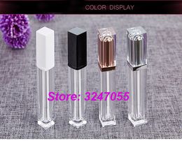 25pcs/lot Empty Silver Cosmetic Lip Gloss Tube, Square Professional Liquid Lipstick Packing Bottle, Plastic Makeup Beauty Tools