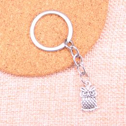 New Keychain 20*11mm big eyes owl Pendants DIY Men Car Key Chain Ring Holder Keyring Souvenir Jewellery Gift