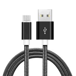 Micro USB Cable 2A Fast Charging Micro USB Data Charger Cable Data Syn Nylon Braided Micro USB Cable 1M 2M 3m for Android