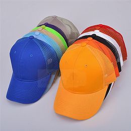 Fashion Unisex Mesh Baseball Hat Summer Outdoor Breathable Sun Hat Causal Fishing Duck Cap Pure Colours Sport Cap Party Hats 4870