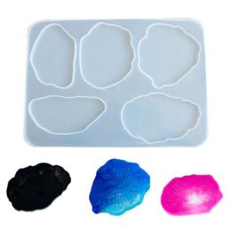 Pendant Reusable DIY Ornaments Decorative Craft Accessories Irregular Silicone Mould Jewellery Making Cup Tray Coaster ZC2743