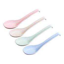 Wheat Straw Soup Spoon Multifunctional Tableware Plastic Porridge Dinner Spoon for Home Reataurant Fast Shipping ZC1384