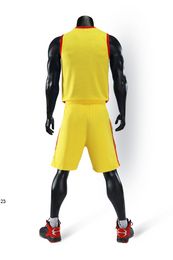 2019 New Blank Basketball jerseys printed logo Mens size S-XXL cheap price fast shipping good quality A006 Yellow Y0042
