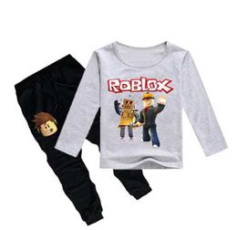 Kids Pajamas Children Sleepwear Baby Underwear Set Boys Girls Roblox Game Sports Suit Cotton Nightwear Tops Pant Leisure - boys roblox characters t shirt glow in the dark video game