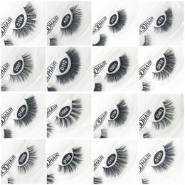 Black 3D Mink Hair Bushy Cross False Eyelashes Beauty Wispy Flutter Lashes Handmade Woman's Fashion Mink Eyelashes