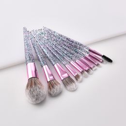 Professional makeup tools & accessories 10pcs make-up brushes set for eyeshadow eyebrow blush cosmetics with opp bag soft nylon head DHL