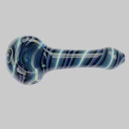 Good quality Three Spiral Blue texture totem Spoon pipe