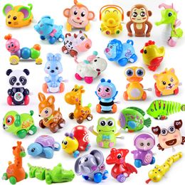 Baby Funny Kids Toys Spring Clockwork Toy Mini Pull Back Jumping Frog/Dog/Lion Wind Up Toys For Children Wholesale