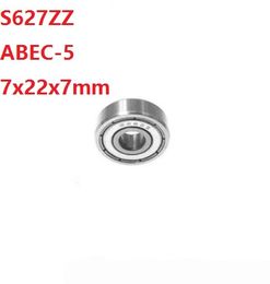 50pcs/lot ABEC-5 S627ZZ S627 ZZ 7*22*7mm Stainless steel Ball bearing Mini Stainless steel Deep Groove Ball Bearings 7x22x7mm