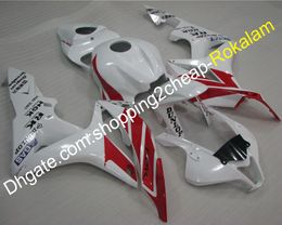 Custom Fairing For Honda CBR600RR F5 2007 2008 CBR600F5 600RR RR 07 08 CBR Red White Motorcycle Fairings Kit (Injection molding)